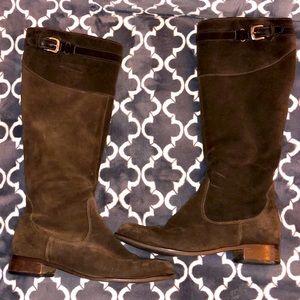 La Canadienne Suede Brown Tall Boots